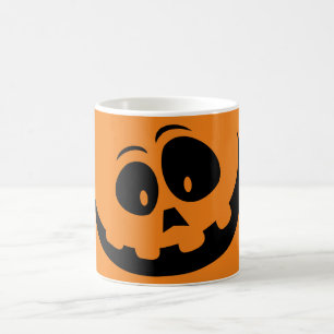 Taza De Café Cuta Feliz Halloween Calabaza Cara Jack O Lantern