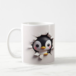 Taza De Café Cute 3D Pingüino Mug