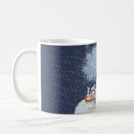 Taza De Café Cute acuarela Festiva Snowmen