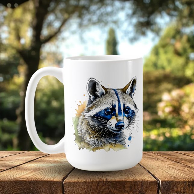 Taza De Café Cute acuarela Raccoon (Subido por el creador)