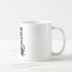 Taza De Café Cute Angry Cat Holiday Scarf Lights Snarky Saying