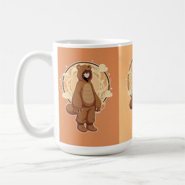 Taza De Café Cute Anime Boy in Bear (Izquierda)