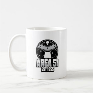 Taza De Café Cute Area 51 Alien Spacehip Retro