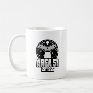 Taza De Café Cute Area 51 Alien Spacehip Retro