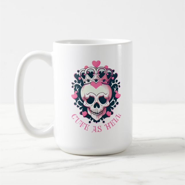 Taza De Café Cute as Hell Schädel mit Krone (Izquierda)