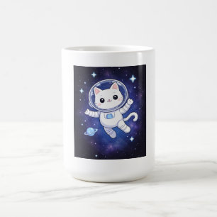 Taza De Café Cute Astronaut Cat in Space