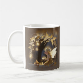 Taza De Café Cute Autumn Fairy with Glowing Flowers