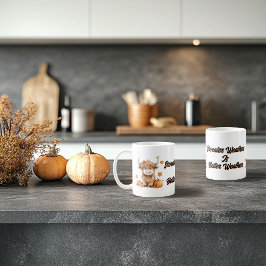 Taza De Café Cute Autumn Highland Cow