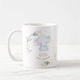 Taza De Café Cute Baby Elephant Jungle Greeneration Baby Shower