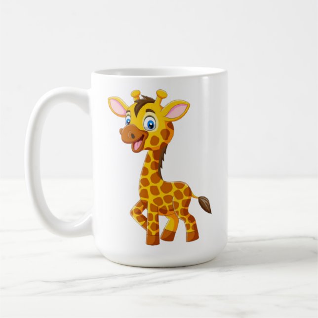 Taza De Café Cute Baby Giraffe Smiling Cartoon-35280 (Izquierda)