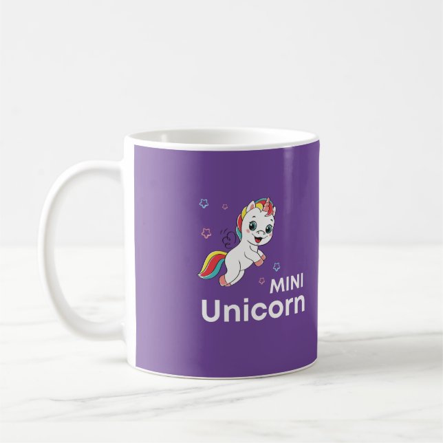 Taza De Café Cute baby unicorn Moderno (Izquierda)