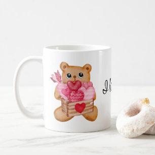 Taza De Café Cute bear in love full of love