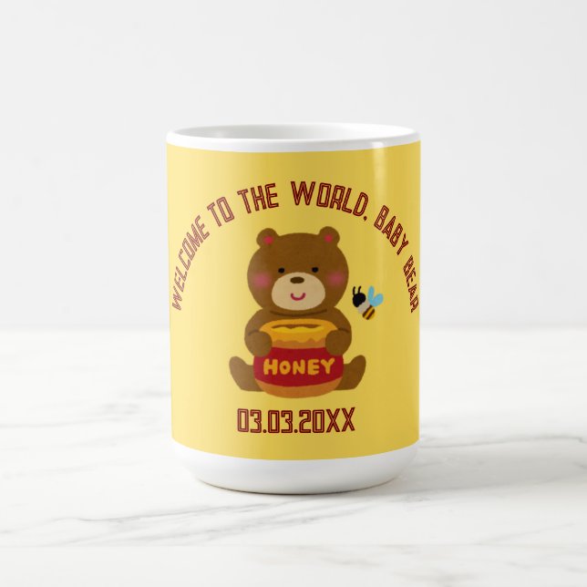 Taza De Café Cute Bear Theme Boy Baby Shower (Centro)