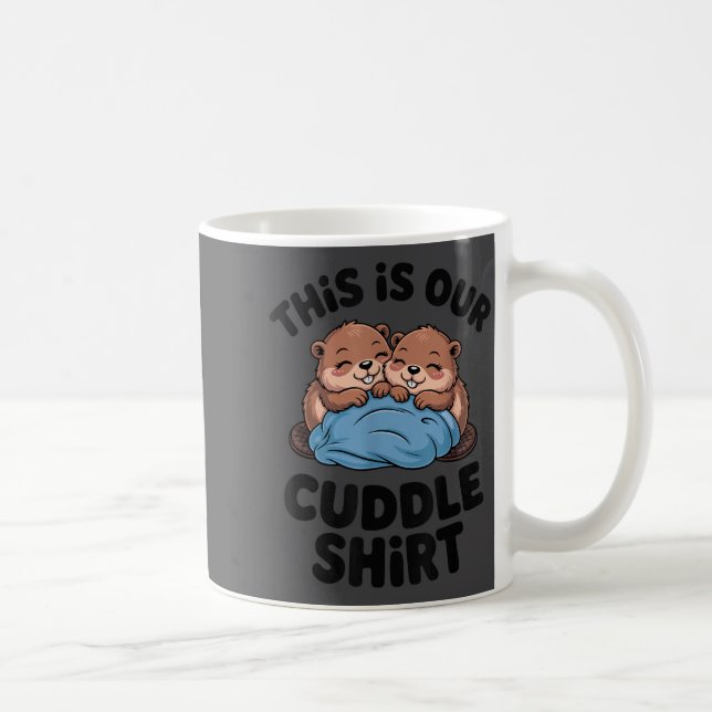 Taza De Café Cute Beaver Couple This Is Our Cuddle  (Derecha)