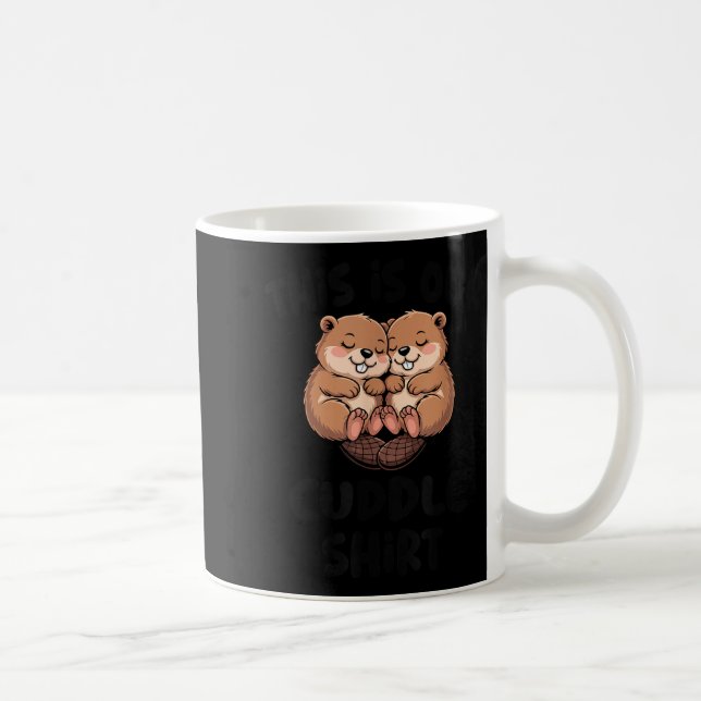 Taza De Café Cute Beaver This Is Our Cuddle  (Derecha)