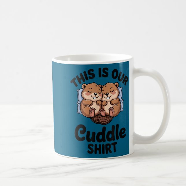 Taza De Café Cute Beavers Holding Hands This Is Our Cuddle  (Derecha)