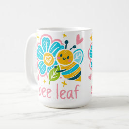 Taza De Café Cute Bee Leaf Inspirador para practicante de Yoga