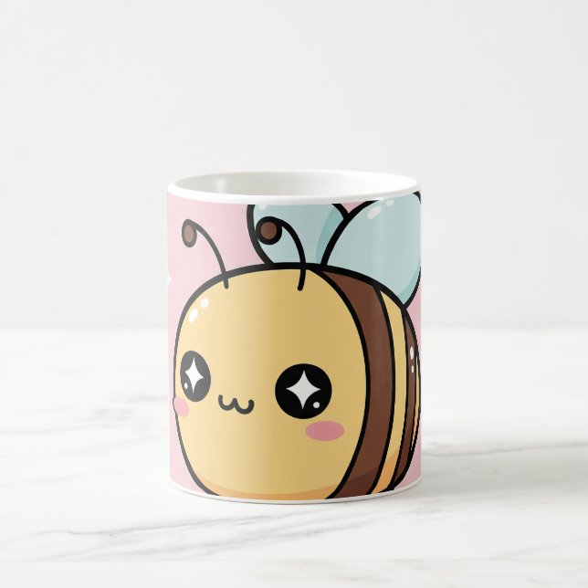 Taza De Café Cute Bee Mug – Kawaii Bumblebee Coffee Cup (Centro)
