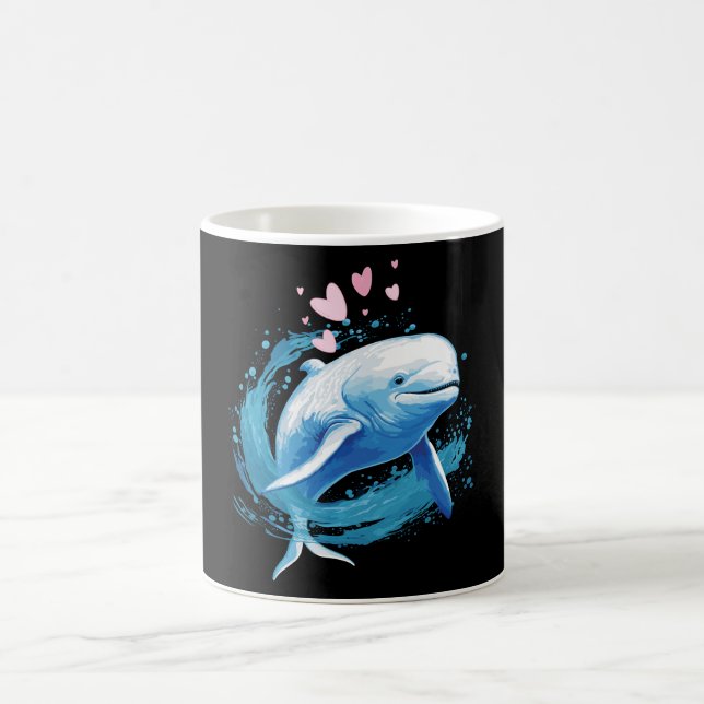 Taza De Café Cute Beluga Whale Gift Mug (Centro)