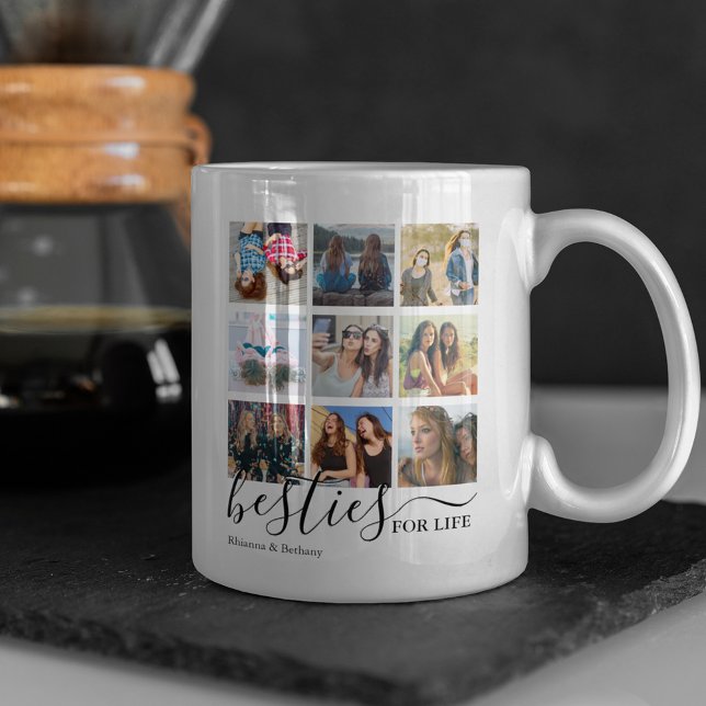 Taza De Café Cute Besties For Life Photo Collage Coffee Mug (Subido por el creador)