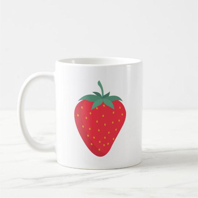 Taza De Café Cute Big Strawberry (Izquierda)