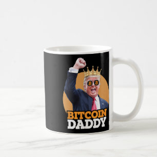 Taza De Café Cute Bitcoin Daddy Trump Cripto King Money Evoluti