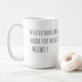 Taza De Café Cute Black Cat with Pink Bow Tie 