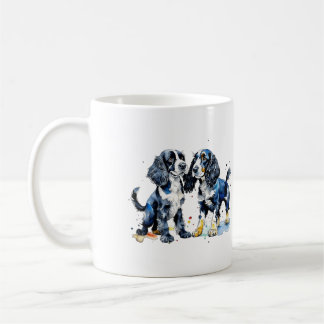 Taza De Café Cute Black Cocker Spaniel cachorros para los amant