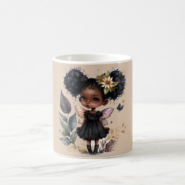 Taza De Café Cute Black Hada (Centro)