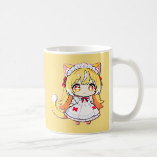 Taza De Café Cute Blonde Chibi Neko - Vestido Midi