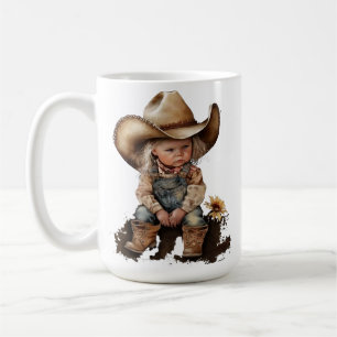 TAZA DE CAFÉ CUTE BLONDE PEQUEÑO CHICA DE PAÍS POBREZO