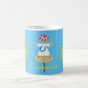 Taza De Café Cute Blonde Pigtails Scarecrow