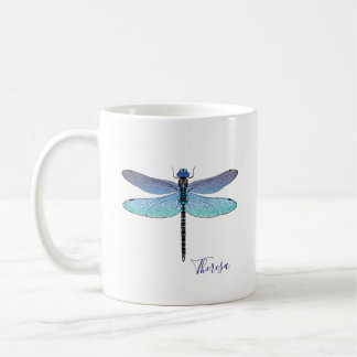 Taza De Café Cute Blue Dragonfly Mugs Café Cups