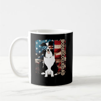 Taza De Café Cute Boder Collie Dad Bandera Americana 4