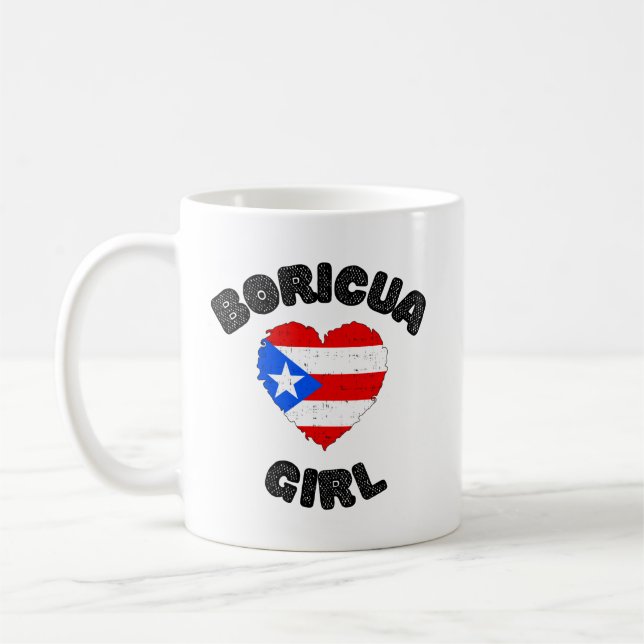 Taza De Café Cute Boricua Chica Puerto Rico (Izquierda)