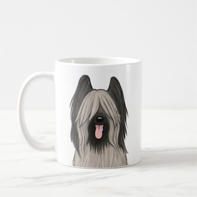 Taza De Café Cute Briard Cartoon Dog Pet Lover (Izquierda)