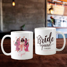 Taza De Café Cute bride squad regalos personalizados para damas