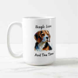 Taza De Café Cute Brown beagle Personalize
