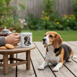 Taza De Café Cute BROWNS/ White Morning Tea Beagle
