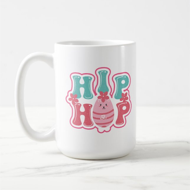 Taza De Café Cute Bunny Egp Hip Hop Feliz Pascua (Izquierda)