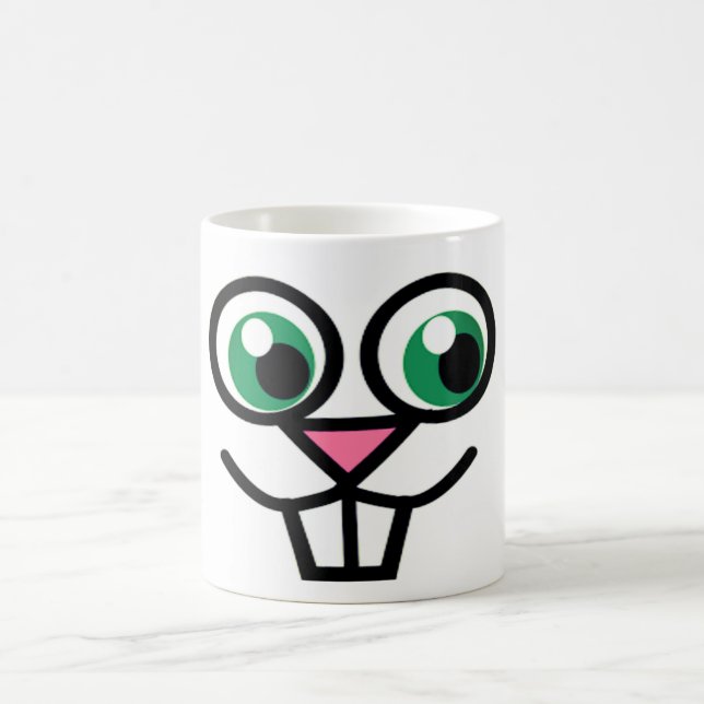 Taza De Café Cute Bunny Face Mug (Centro)