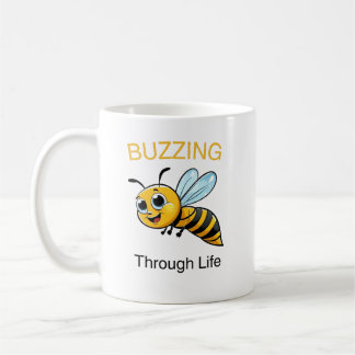 Taza De Café Cute buzzing bee cartoon