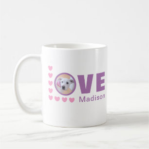 Taza De Café Cute cachorro perro corazón de amor Día de San Val