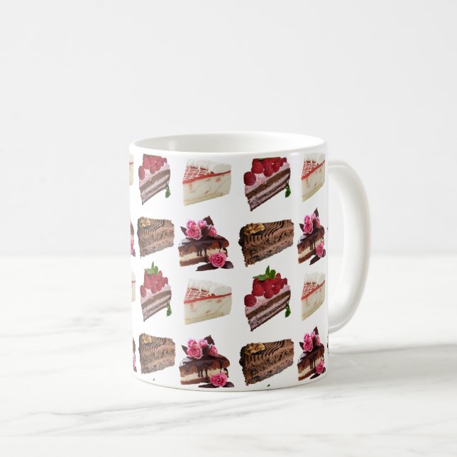 Taza De Café Cute Cakes Lovers Desserts Pattern (Anverso derecho)