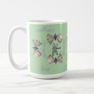 Taza De Café Cute Caprichoso Libélula Mariposa Maureen Girard