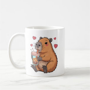 Taza De Café Cute Capybara Boba Tea Bubble