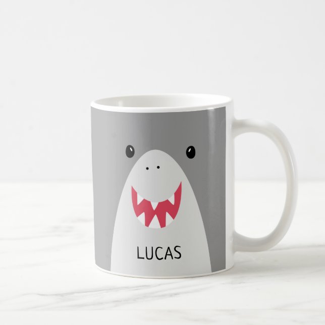 Taza De Café Cute cara de tiburón (Derecha)