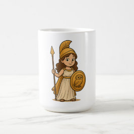 Taza De Café Cute Cartoon Athena – Greek Goddess Mythology