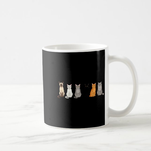 Taza De Café Cute Cartoon Cats For Cat Lovers Funny Cat Breed  (Derecha)