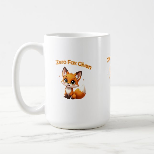 Taza De Café Cute Cartoon Fox – Adorable Kawaii Style (Izquierda)